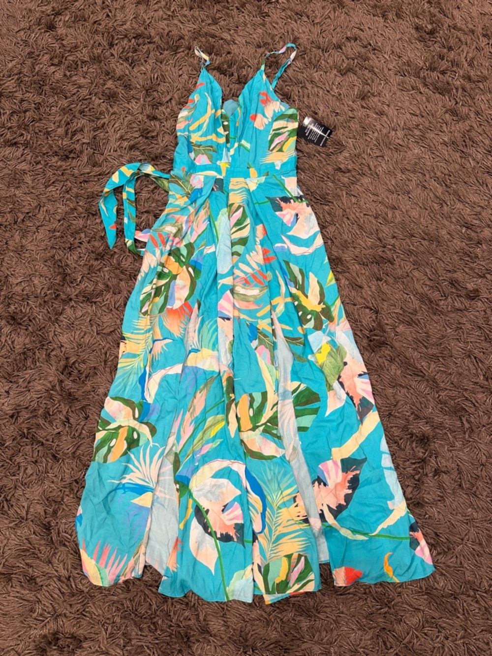 New BOSTON PROPER
Tropical Forest Slit Jumpsuit Size 10 - Picture 3 of 14